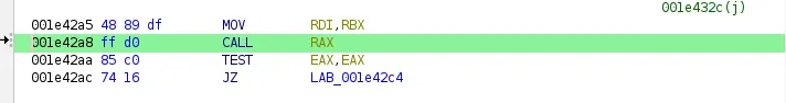 call rax dispatch site where handler pointers execute